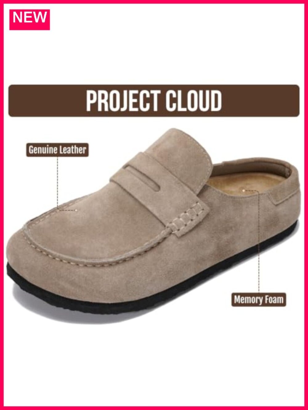 Genuine Leather Mocc Women - Fall Mules Non-Slip - Picture 2 of 6
